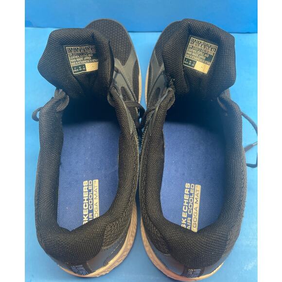 SKECHERS Go Run Air Cooled Goga Mat Men Athletic Shoes Charcoal Blue Size 11.5 - Picture 8 of 10